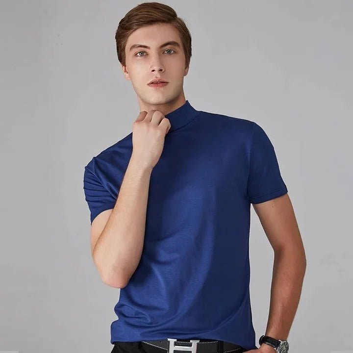 Mock Neck Short Sleeve Tee