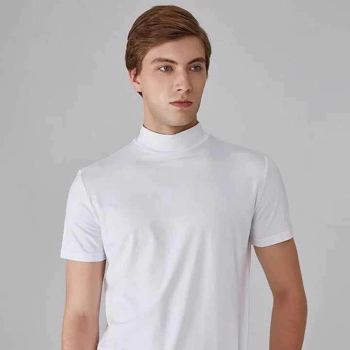 Mock Neck Short Sleeve Tee