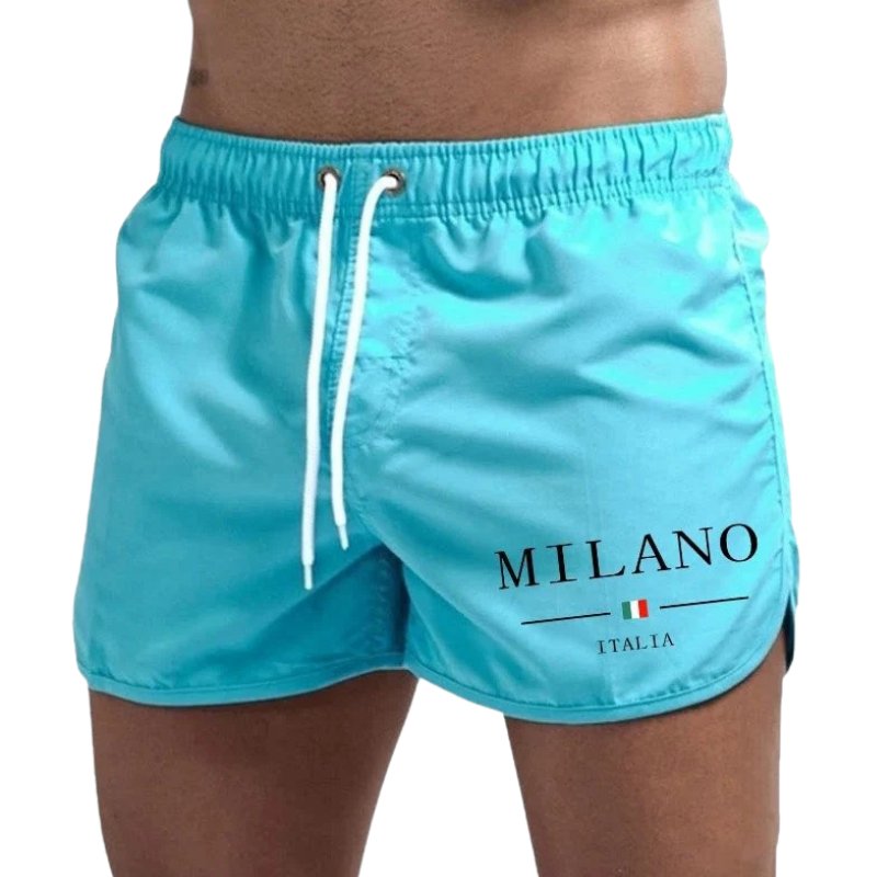Men's Slim Quick-Dry Swim Shorts - Light Blue