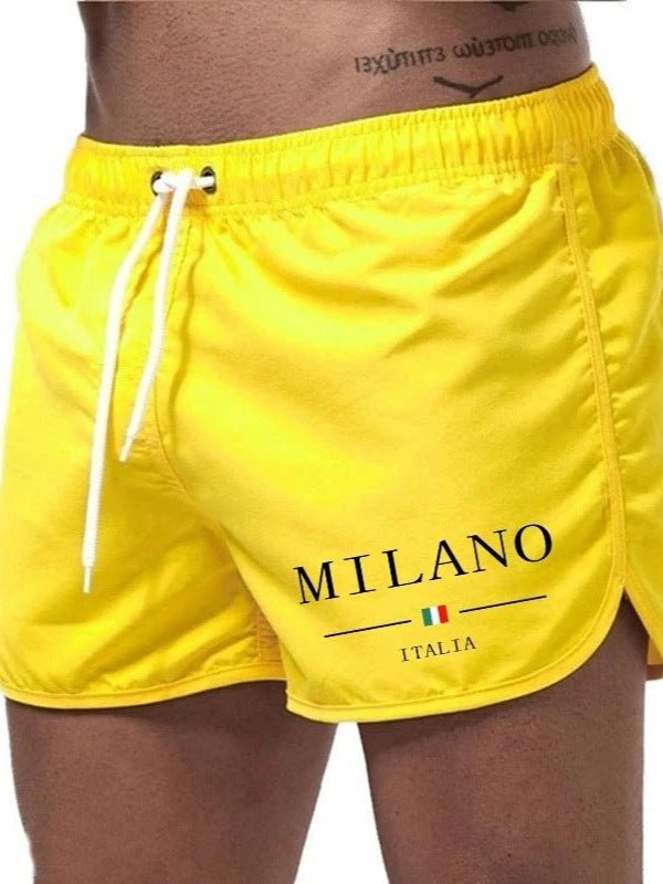 Men's Slim Quick-Dry Swim Shorts - Yellow