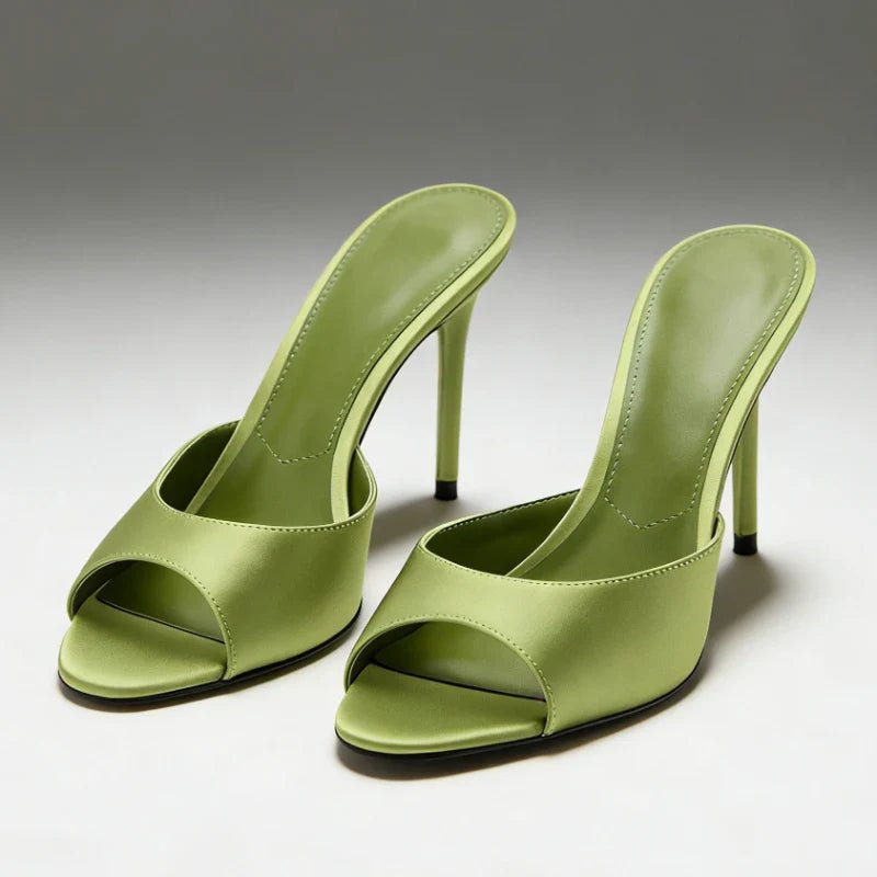 Women's Satin Peep-Toe Stiletto Sandals