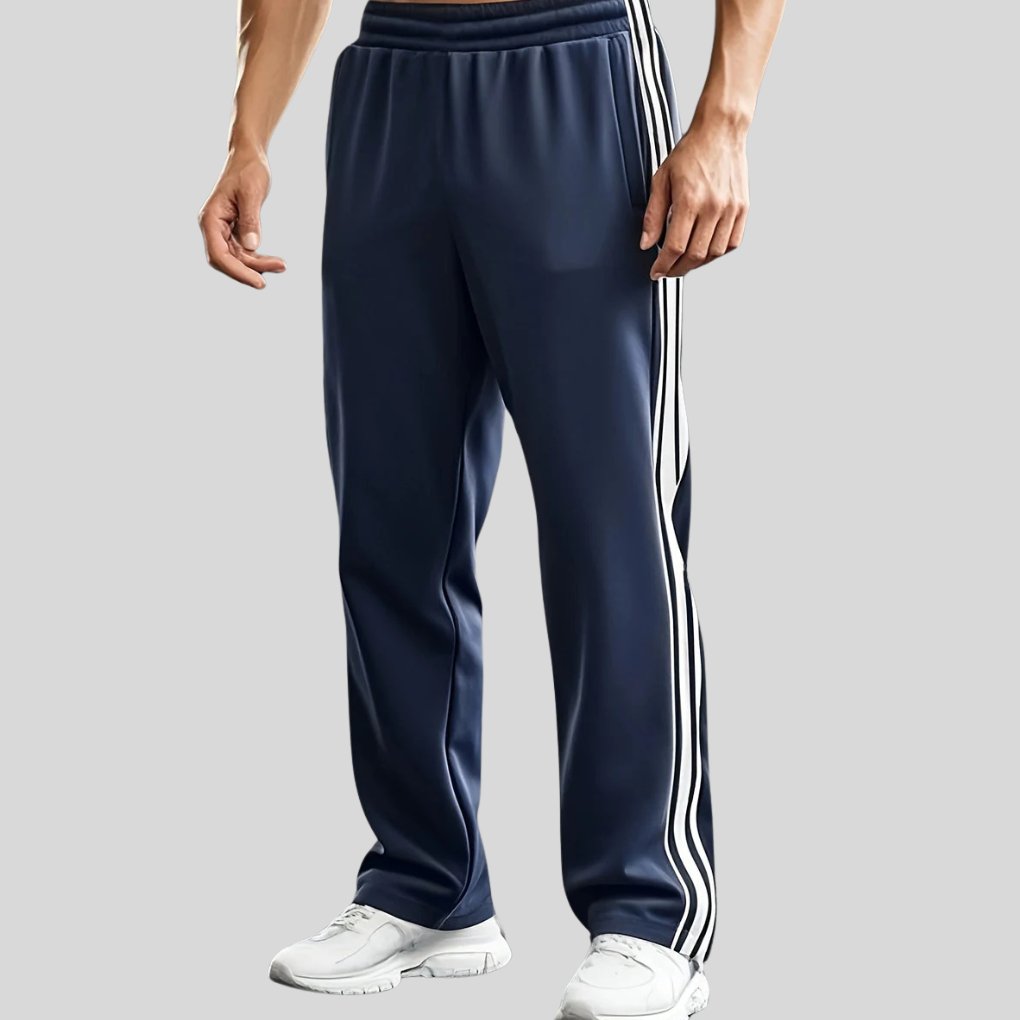 Men's Side-Stripe Track Pants - Blue
