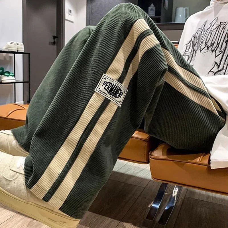 Men's Side-Stripe Wide-Leg Pants