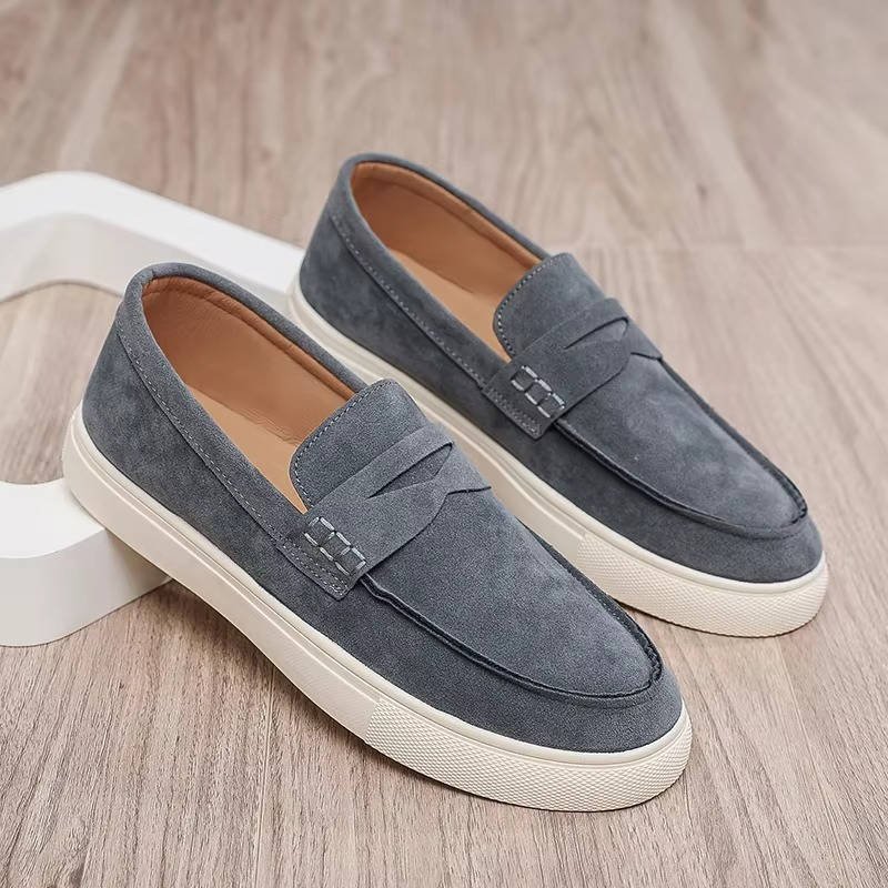 Men's Suede Slip-On Penny Loafers