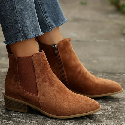 Heeled Chelsea Ankle Boots - Brown