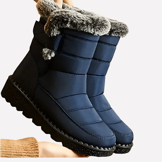 Mid Calf Winter Snow Boots - Blue