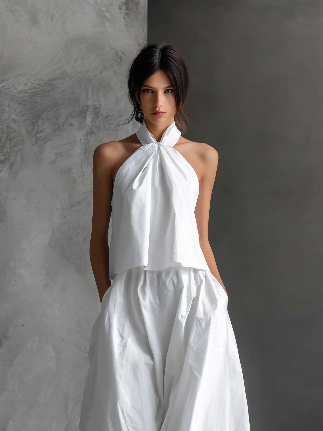 Women's Halter Top and Skirt Set