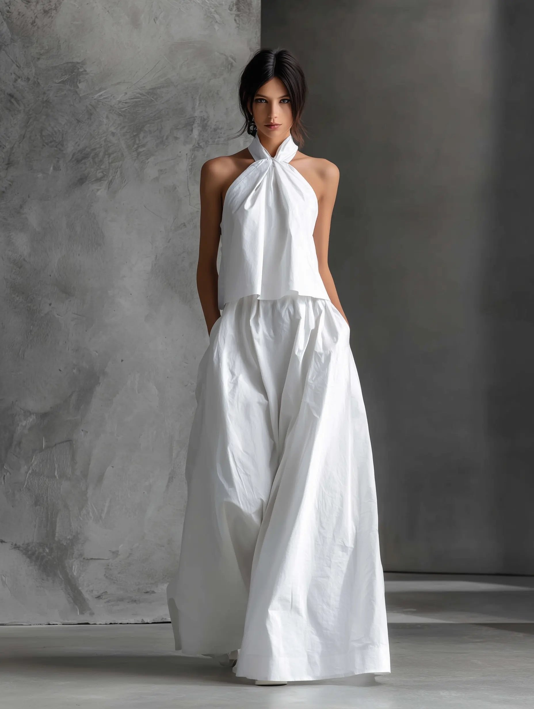 Women's Halter Top and Skirt Set