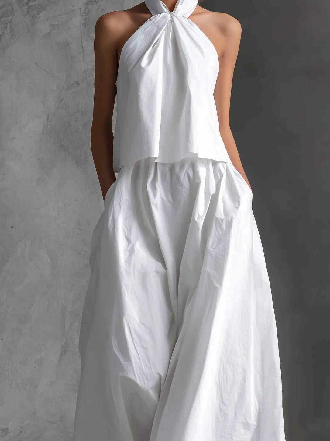 Women's Halter Top and Skirt Set