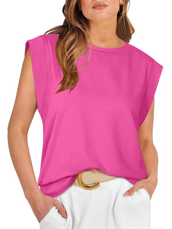 Women's Knit Tank Top - Red Pink