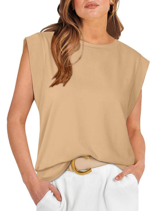 Women's Knit Tank Top - Khaki