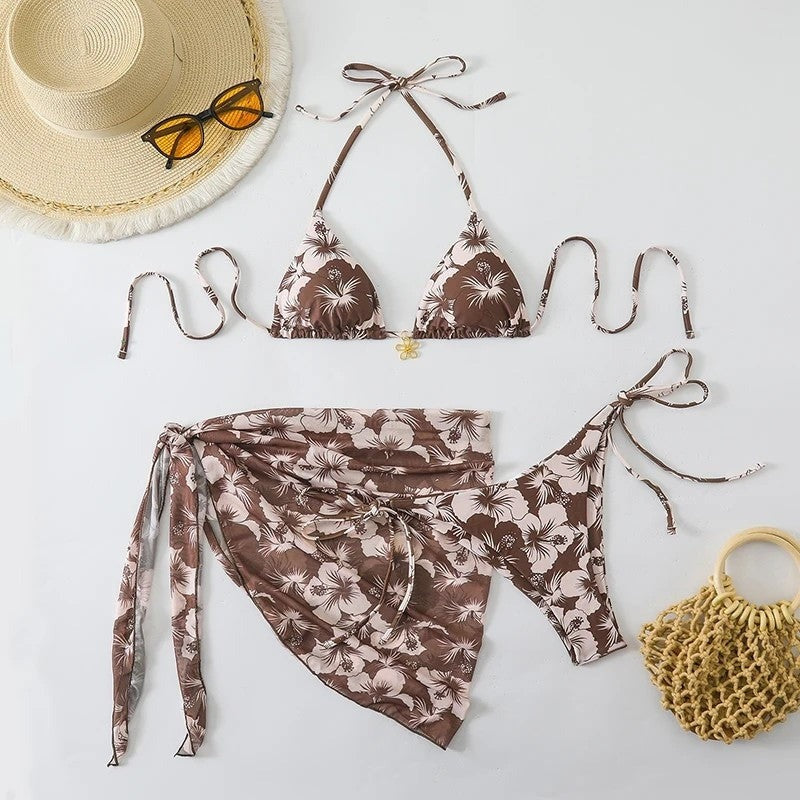 Floral Bikini 3 Piece Set