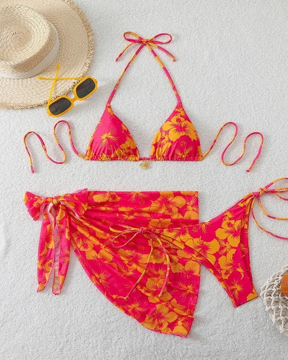 Floral Bikini 3 Piece Set