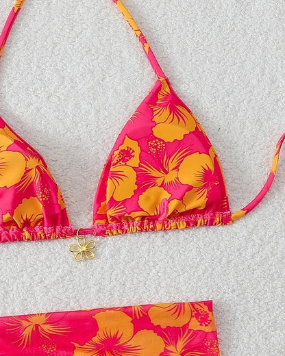 Floral Bikini 3 Piece Set
