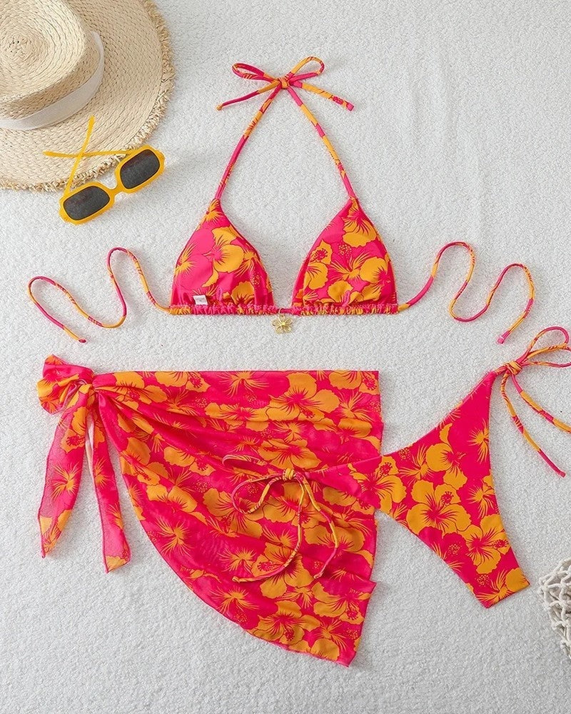 Floral Bikini 3 Piece Set