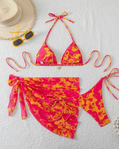 Floral Bikini 3 Piece Set