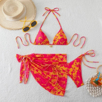 Floral Bikini 3 Piece Set