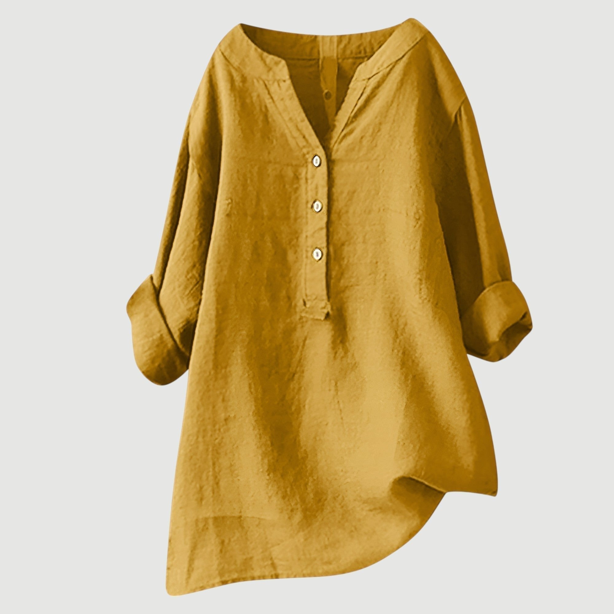 Women's Oversized Tunic Blouse - Yellow