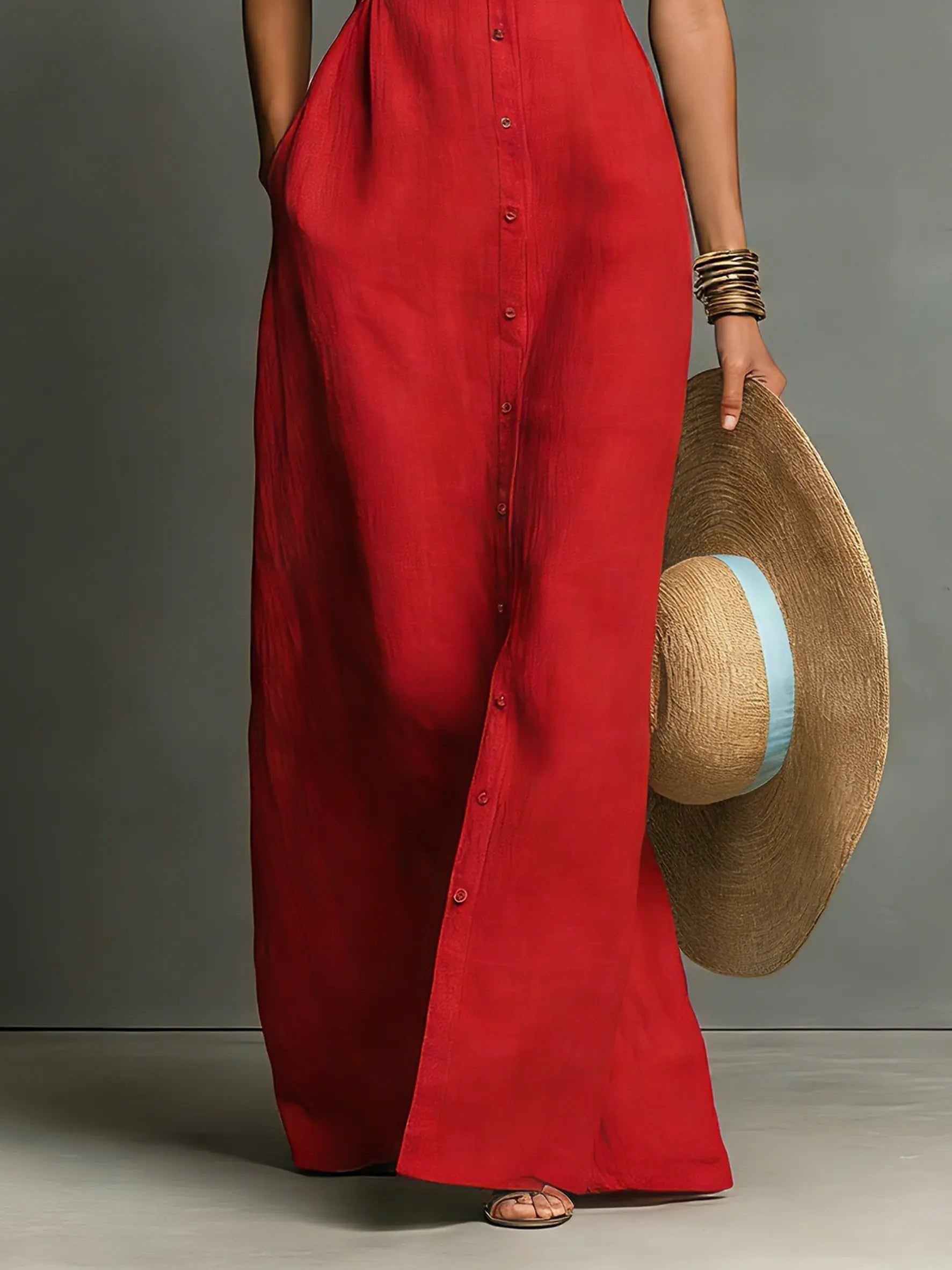 Women's Vacation Maxi Shirt Dress