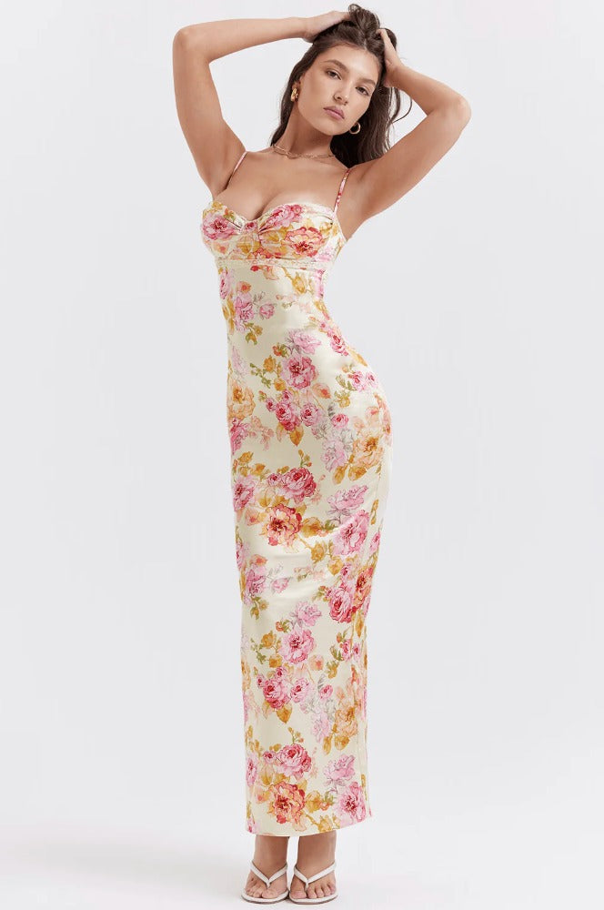 Floral Bodycon Maxi Dress