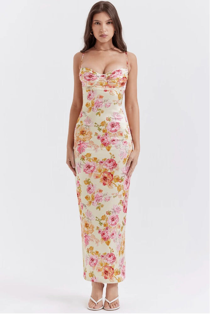 Floral Bodycon Maxi Dress
