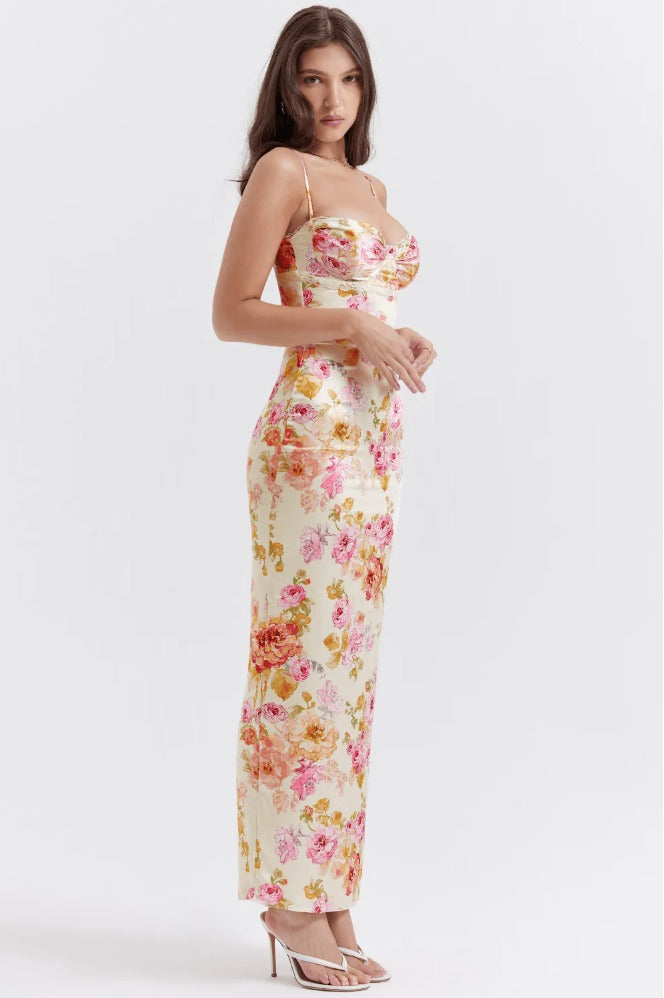 Floral Bodycon Maxi Dress