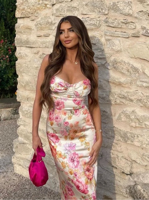 Floral Bodycon Maxi Dress