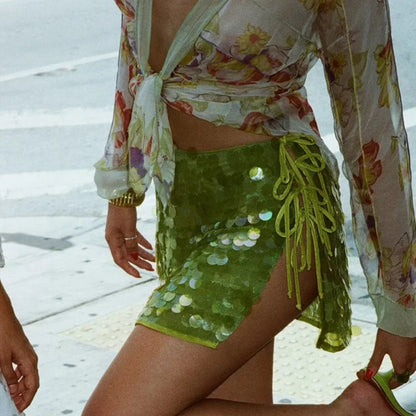 Sequin Mini Skirt