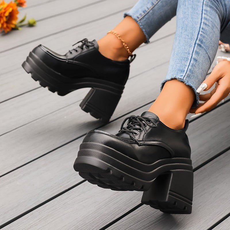 Women's Faux Leather Platform Oxfords