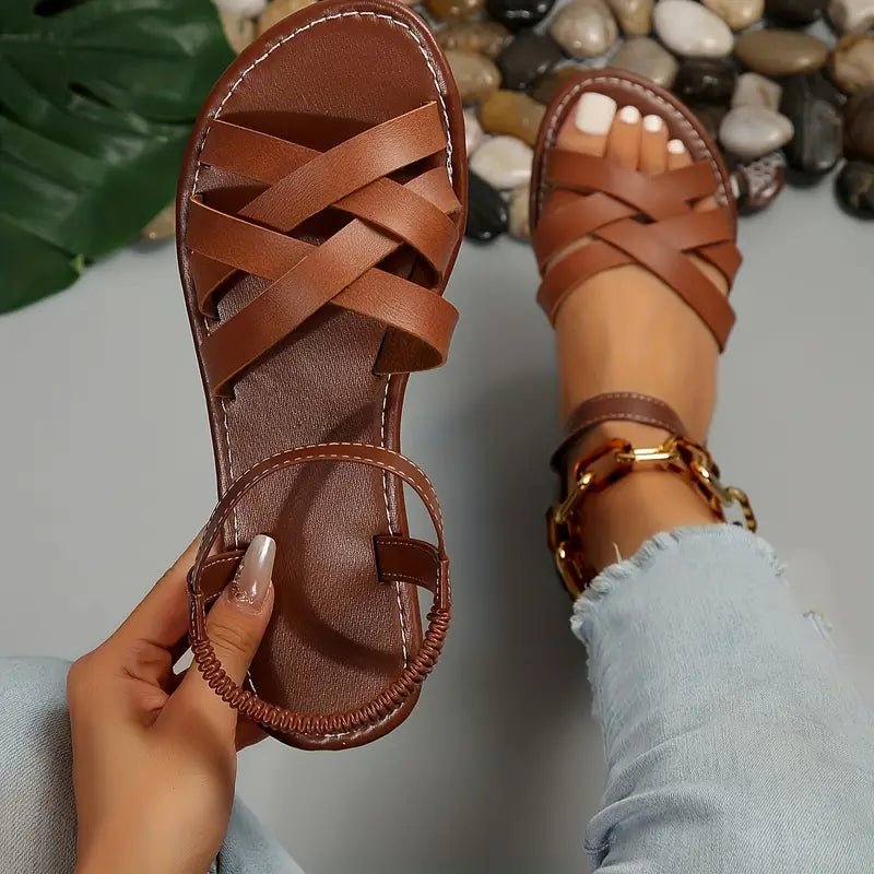 Women's Flat Gladiator Sandals - Brown (Almost sold out)
