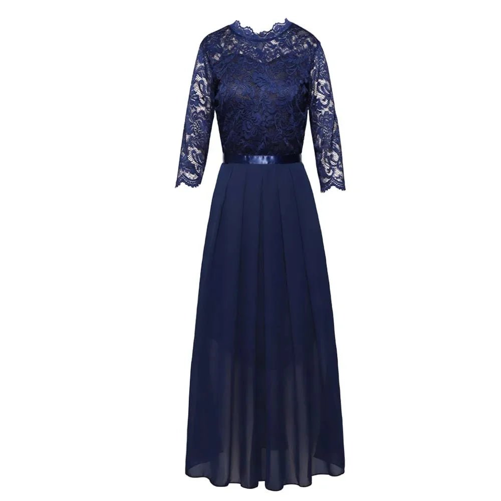 Women's Floral Lace Maxi Dress