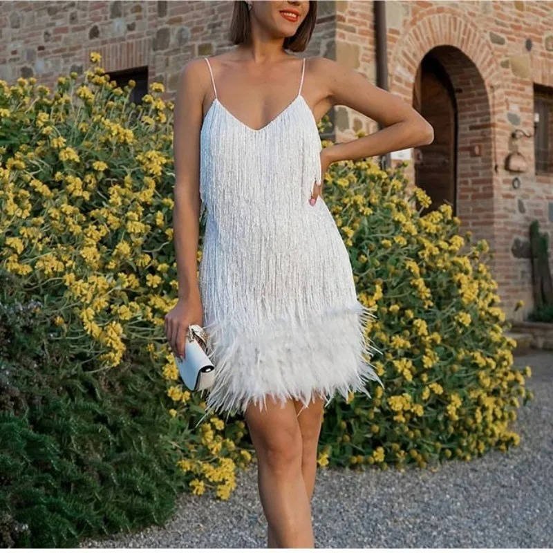 Women's Fringe Mini Dress