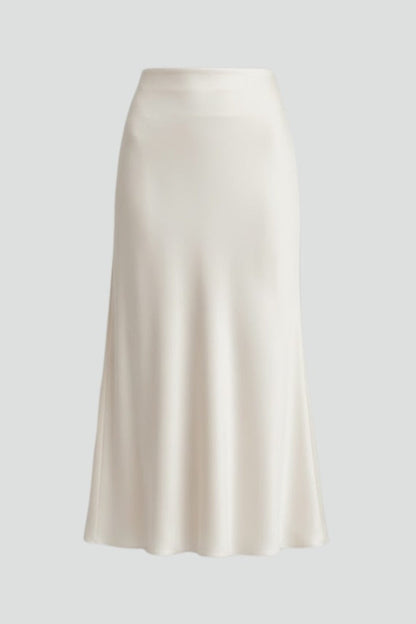Satin Midi Skirt