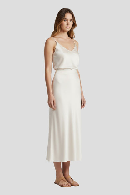 Satin Midi Skirt