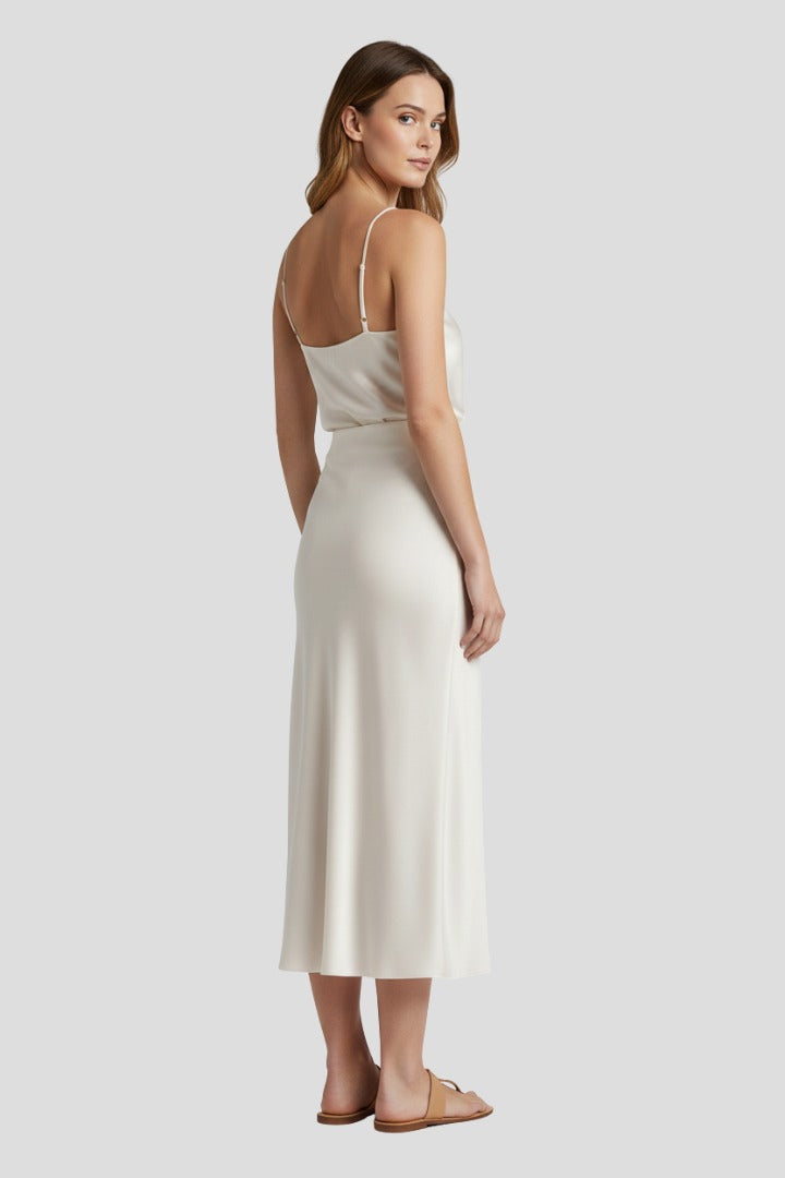 Satin Midi Skirt