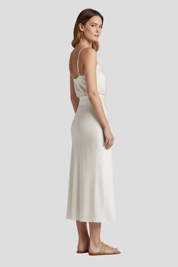 Satin Midi Skirt