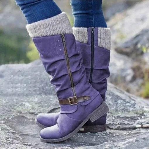 Winter Ankle Boots - Purple