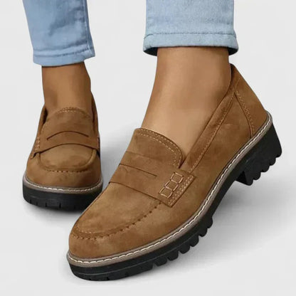 Chunky Platform Loafers - Brown