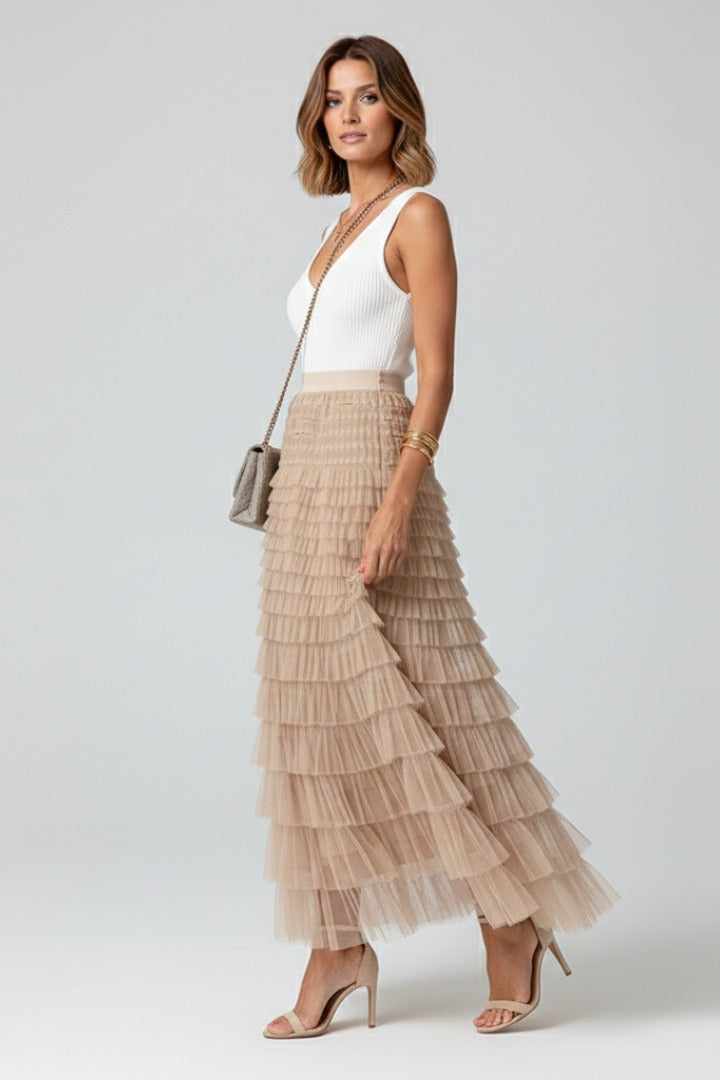 Tulle Midi Skirt