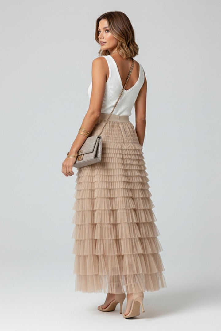 Tulle Midi Skirt