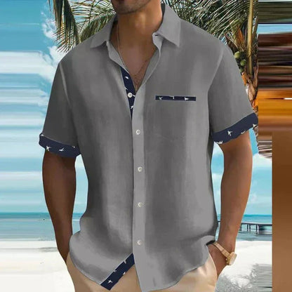 Short Sleeve Summer Shirt - Grey