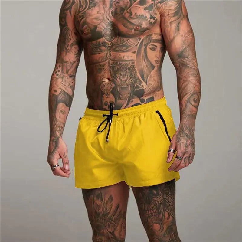 Quick Dry Gym Shorts - Bright Yellow
