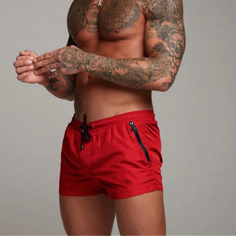 Quick Dry Gym Shorts - Red