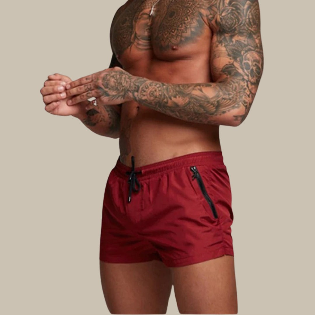 Quick Dry Gym Shorts - Wine Red