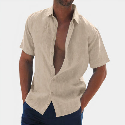 Short Sleeve Beach Shirt - Khaki