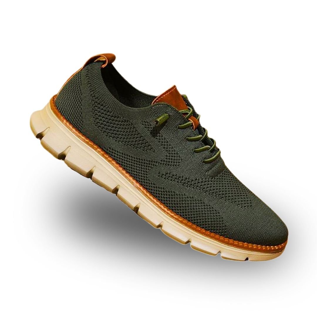 Men's Knit Lace-Up Sneakers - Olive