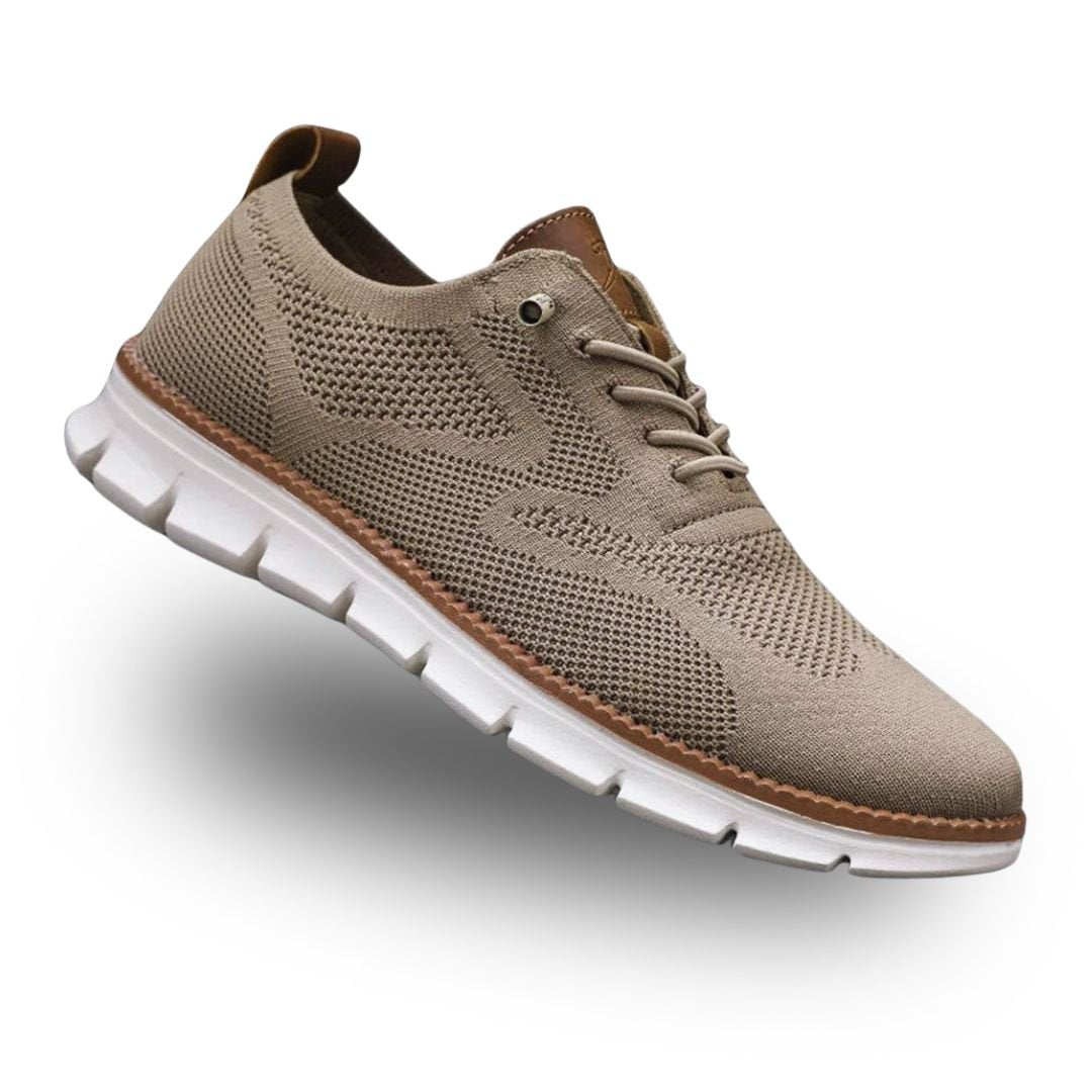Men's Knit Lace-Up Sneakers - Brown