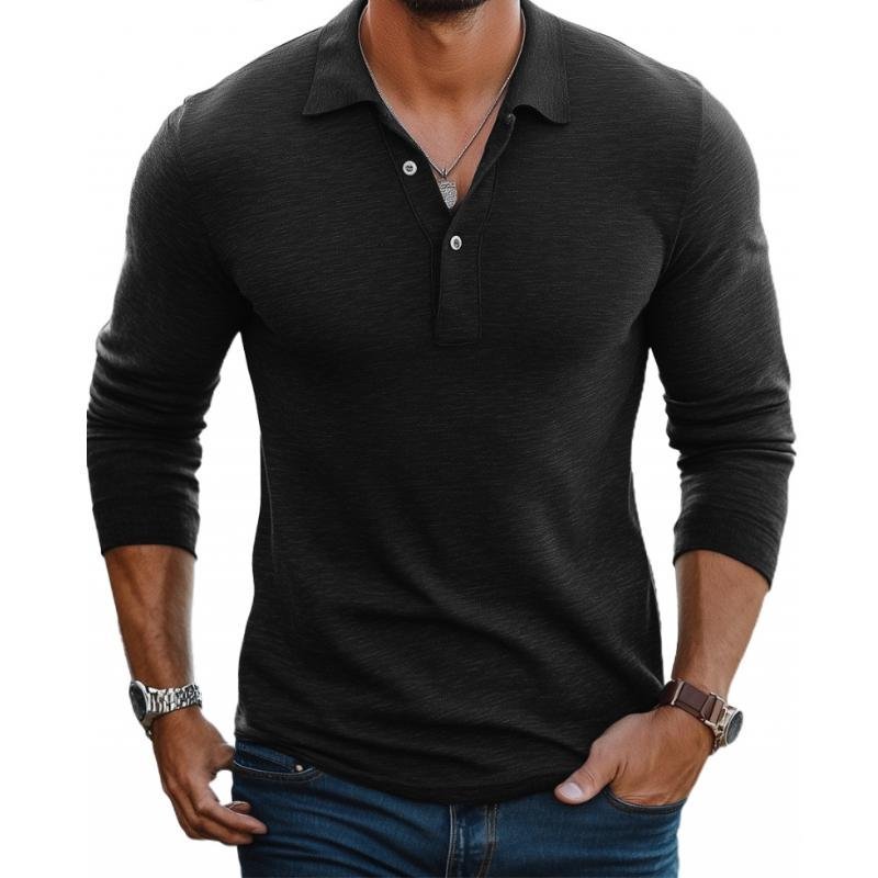 Men's Slim-Fit Polo Shirt - Black
