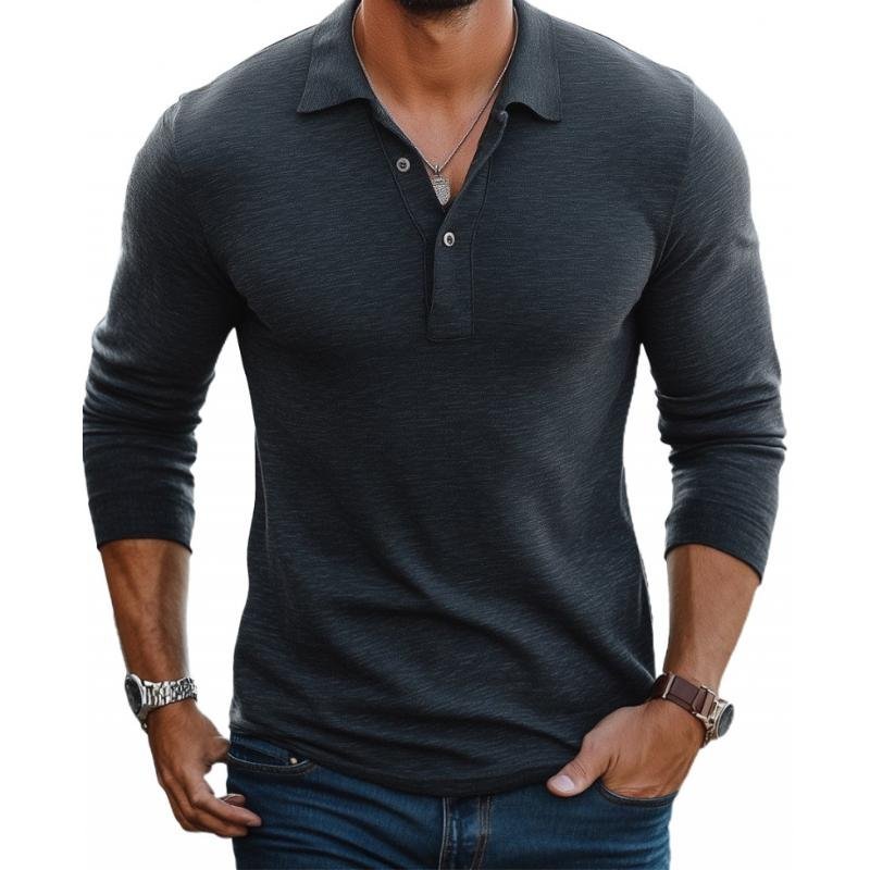 Men's Slim-Fit Polo Shirt - Charcoal