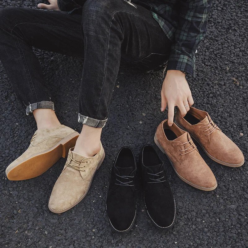 Men's Suede Derby Shoes